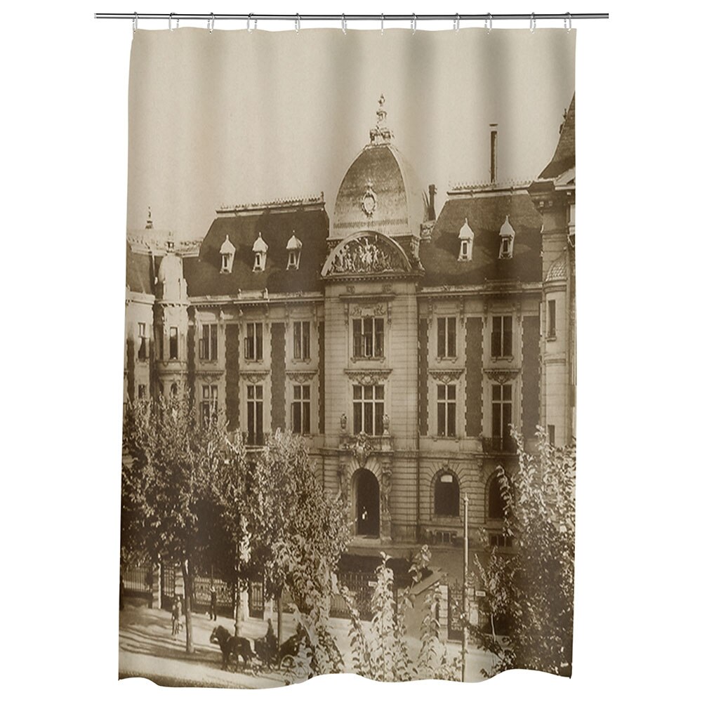 Perdea Dus, Cada, pentru Baie, Heartwork, Ministerul Domeniilor in Bucurestiul Vechi, Model Multicolor, Decoratiuni Baie, 150 x 200 cm