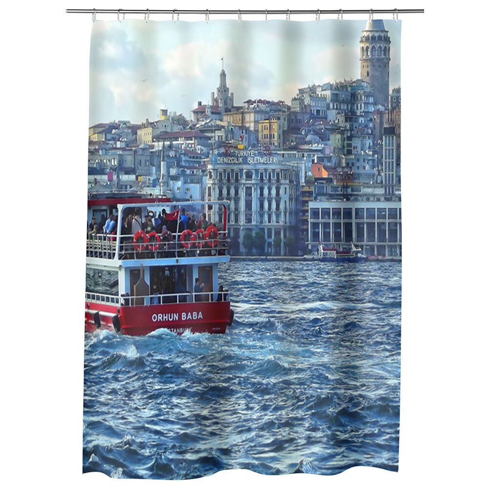 Perdea Dus, Cada, pentru Baie, Heartwork, Istanbul Turcia, Model Multicolor, Decoratiuni Baie, 150 x 200 cm