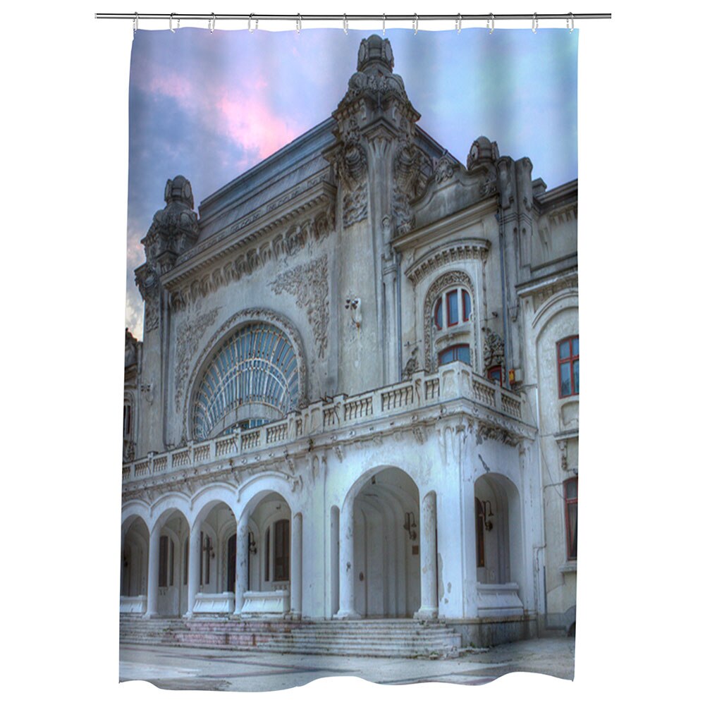 Perdea Dus, Cada, pentru Baie, Heartwork, Cazinoul din Constanta la Rasarit, Model Multicolor, Decoratiuni Baie, 150 x 200 cm