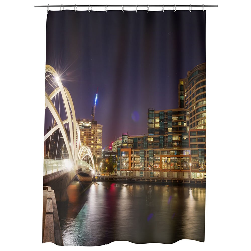 Perdea Dus, Cada, pentru Baie, Heartwork, Melbourne, Model Multicolor, Decoratiuni Baie, 150 x 200 cm