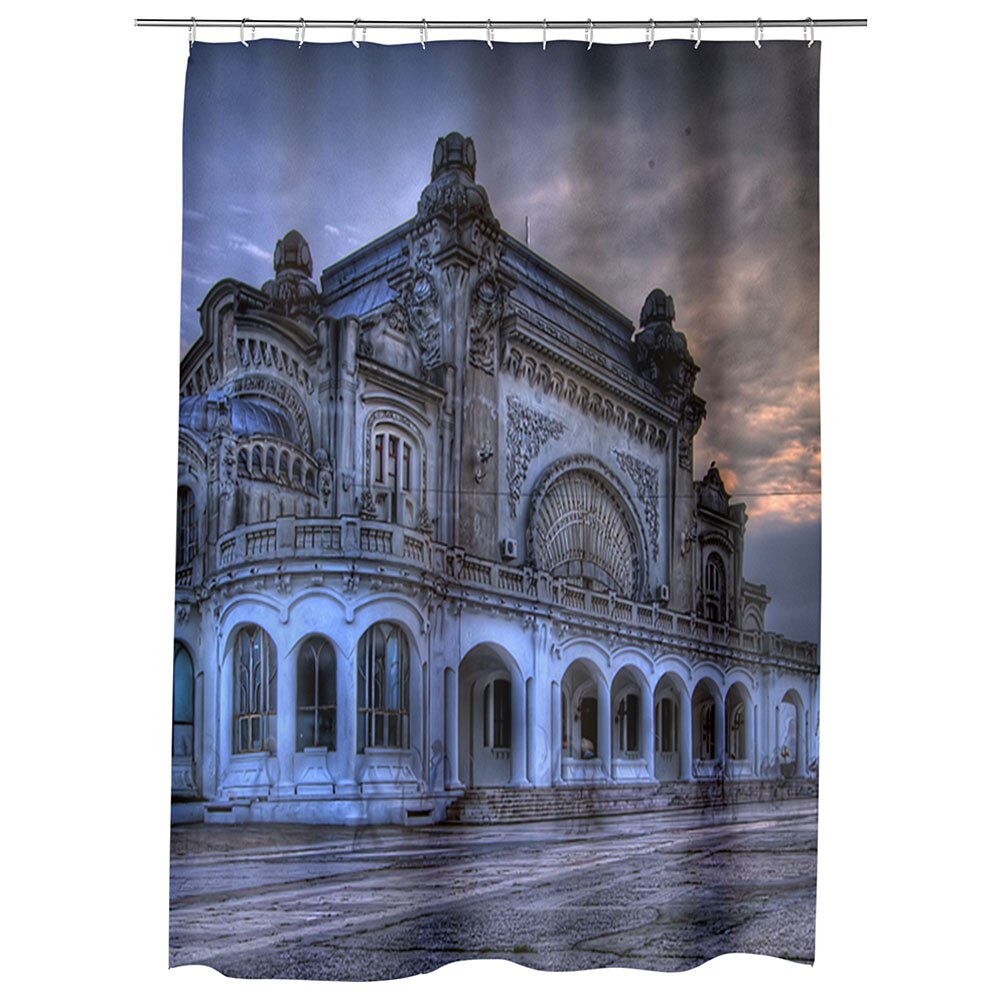 Perdea Dus, Cada, pentru Baie, Heartwork, Cazinoul din Constanta la Apus, Model Multicolor, Decoratiuni Baie, 150 x 200 cm
