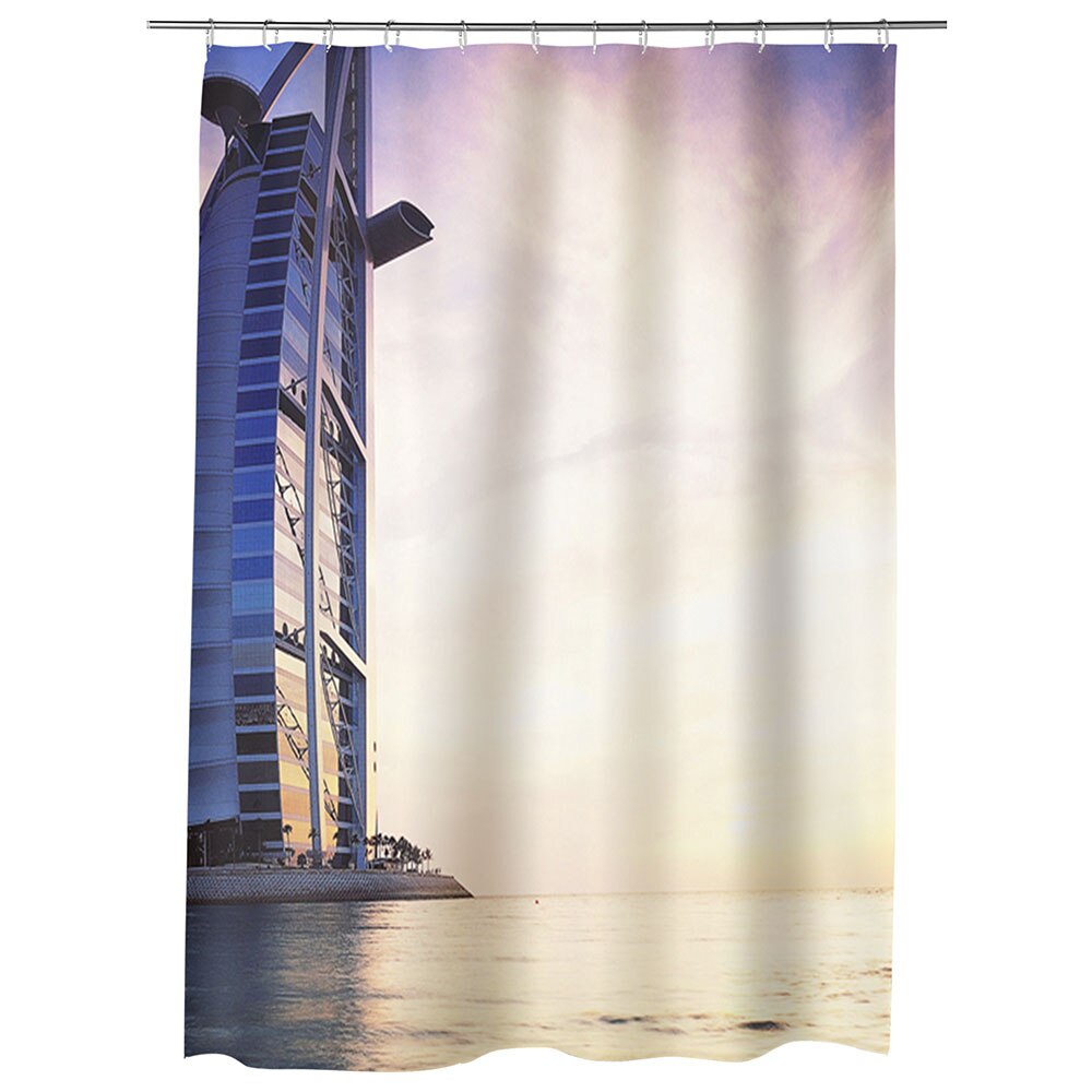 Perdea Dus, Cada, pentru Baie, Heartwork, Burj al Arab in Dubai, Model Multicolor, Decoratiuni Baie, 150 x 200 cm
