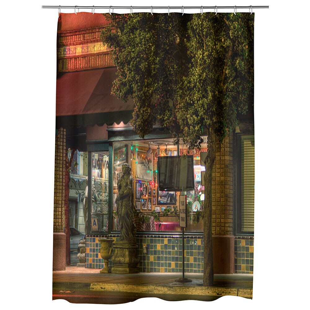 Perdea Dus, Cada, pentru Baie, Heartwork, Restaurant in San Diego, Model Multicolor, Decoratiuni Baie, 150 x 200 cm