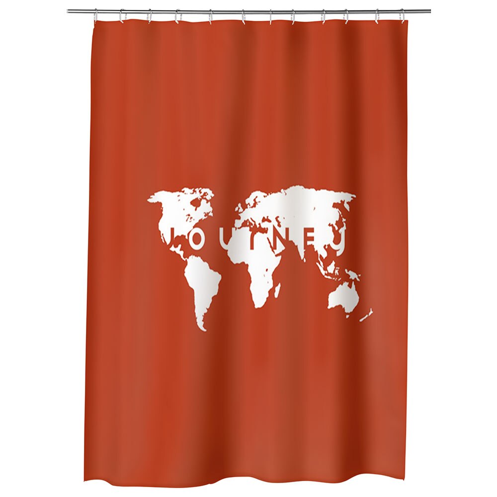Perdea Dus, Cada, pentru Baie, Heartwork, Calatorie in jurul lumii, Model Multicolor, Decoratiuni Baie, 150 x 200 cm