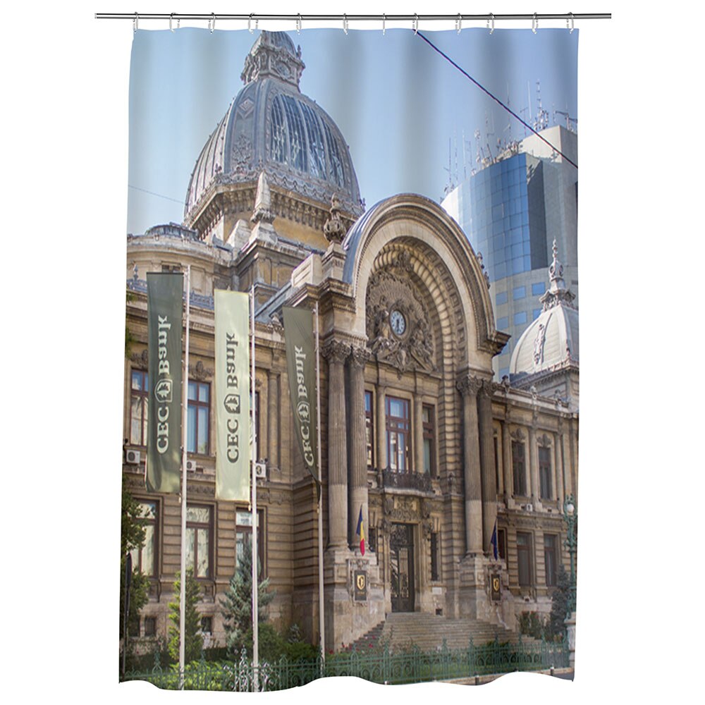 Perdea Dus, Cada, pentru Baie, Heartwork, Palatul Casei de Depuneri, Consemna?iuni ?i Economie Bucuresti, Model Multicolor, Decoratiuni Baie, 150 x 200 cm