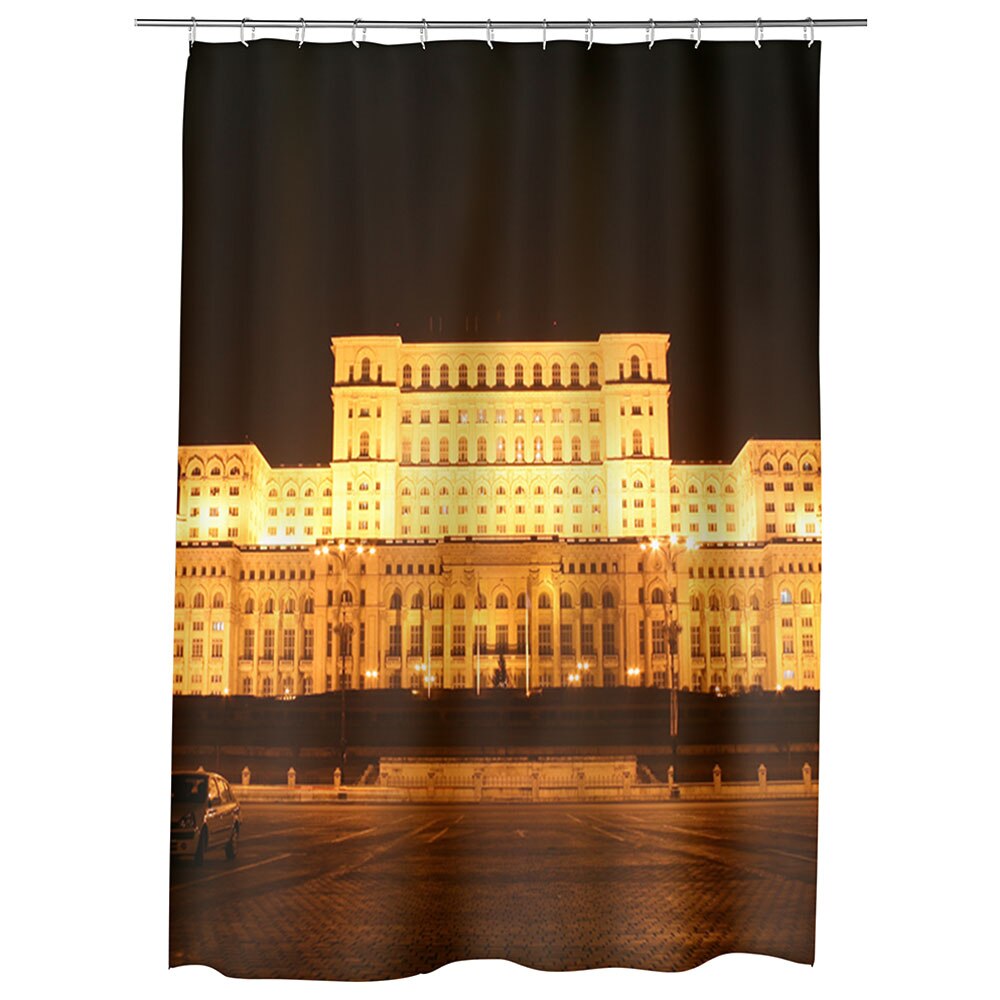 Perdea Dus, Cada, pentru Baie, Heartwork, Palatul Parlamentului Bucuresti, Model Multicolor, Decoratiuni Baie, 150 x 200 cm