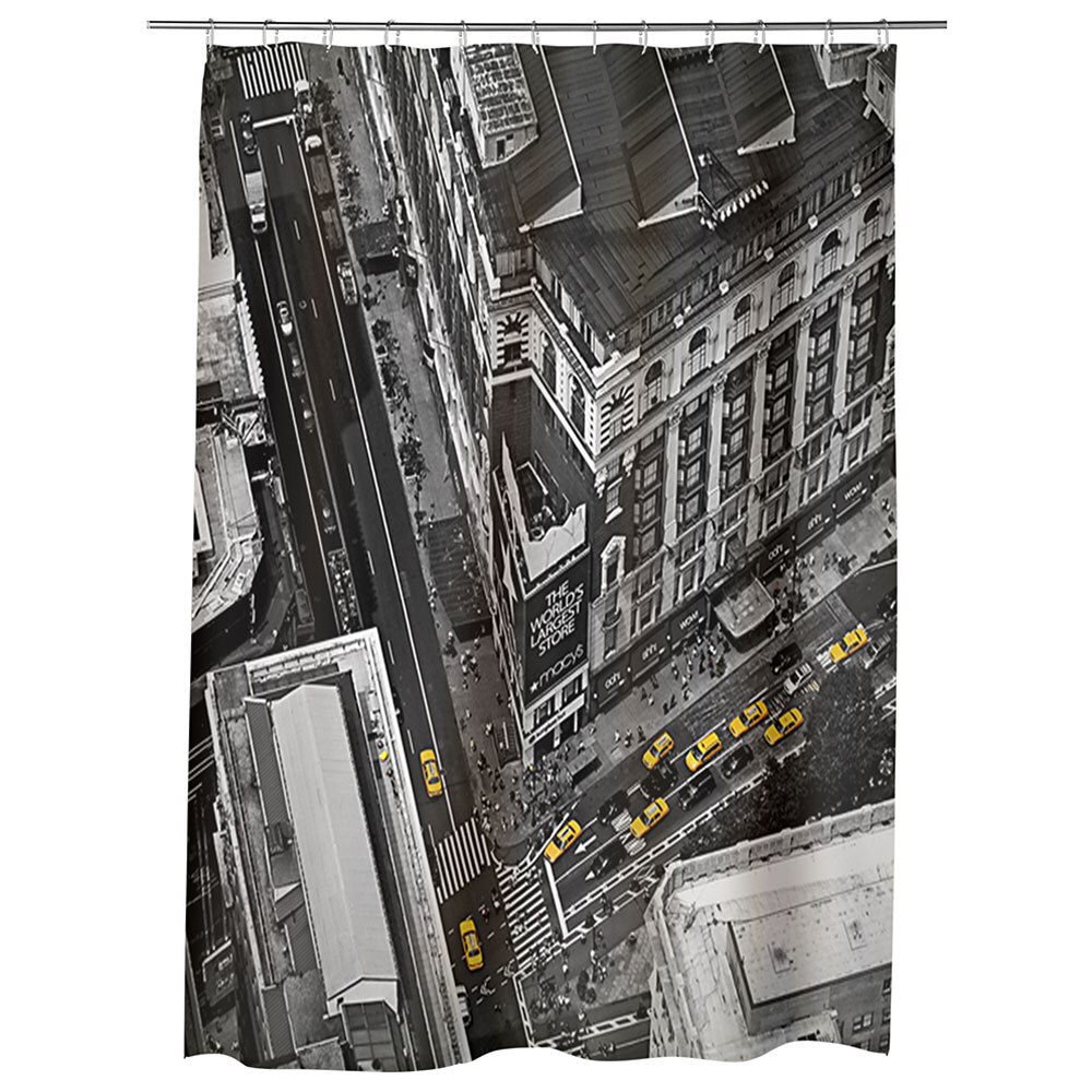 Perdea Dus, Cada, pentru Baie, Heartwork, Strazile orasului, Model Multicolor, Decoratiuni Baie, 150 x 200 cm