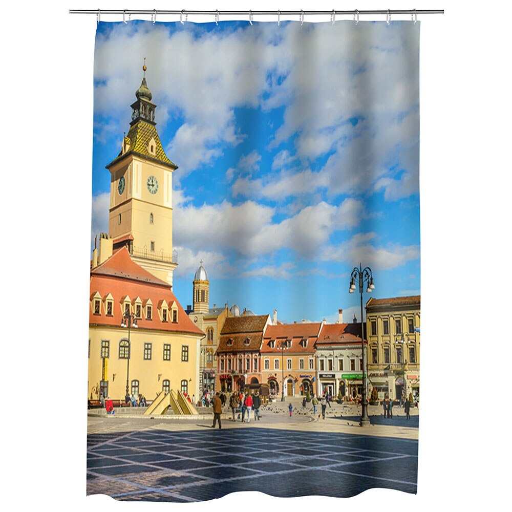 Perdea Dus, Cada, pentru Baie, Heartwork, Centrul Clujului, Model Multicolor, Decoratiuni Baie, 150 x 200 cm