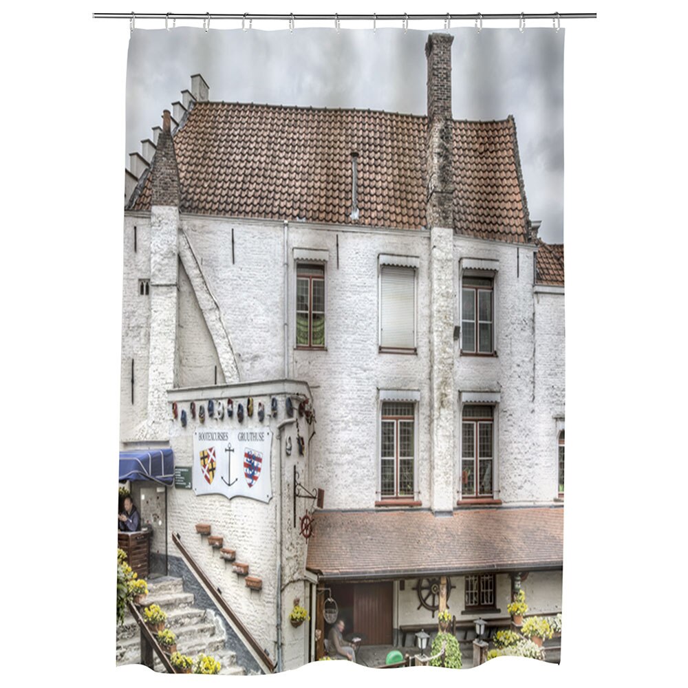 Perdea Dus, Cada, pentru Baie, Heartwork, Casa alba in Belgia, Model Multicolor, Decoratiuni Baie, 150 x 200 cm