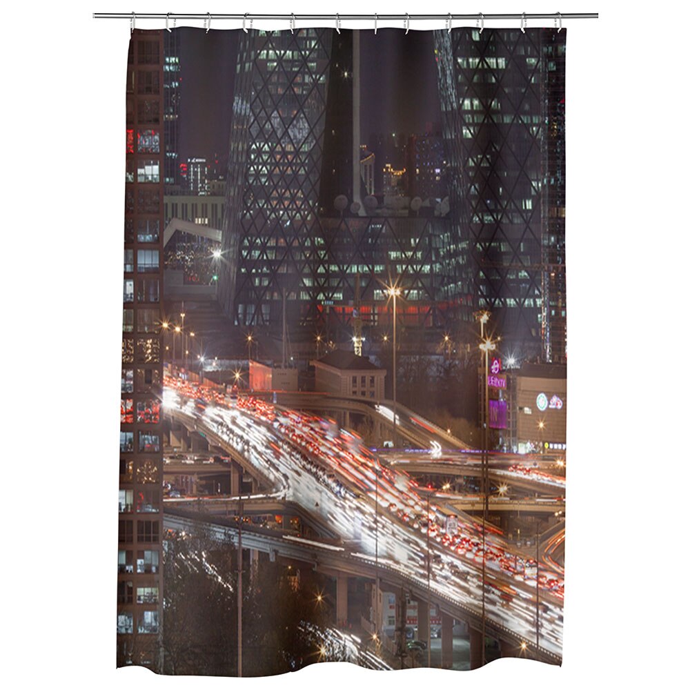 Perdea Dus, Cada, pentru Baie, Heartwork, Beijing China luminat, Model Multicolor, Decoratiuni Baie, 150 x 200 cm
