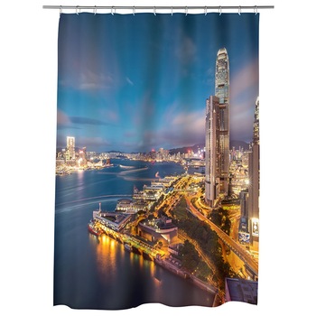 Perdea Dus, Cada, pentru Baie, Heartwork, Port in Hong Kong China, Model Multicolor, Decoratiuni Baie, 150 x 200 cm