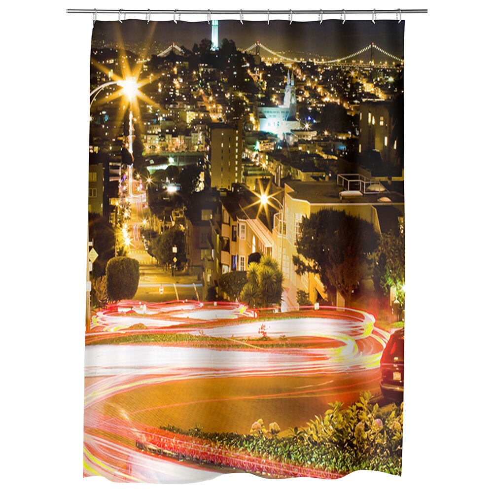 Perdea Dus, Cada, pentru Baie, Heartwork, Trafic, Model Multicolor, Decoratiuni Baie, 150 x 200 cm