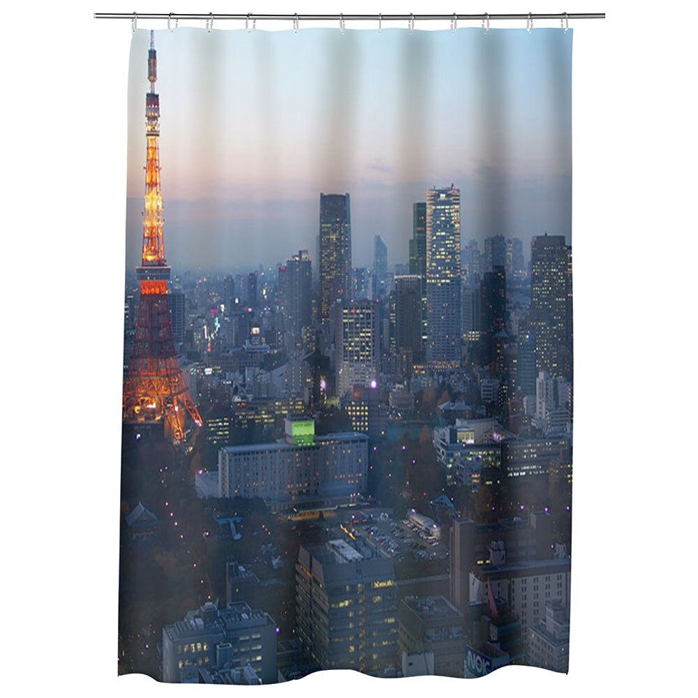 Perdea Dus, Cada, pentru Baie, Heartwork, Tokyo Japonia, Model Multicolor, Decoratiuni Baie, 150 x 200 cm