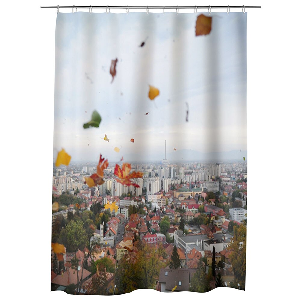 Perdea Dus, Cada, pentru Baie, Heartwork, Deasupra Brasovului, Model Multicolor, Decoratiuni Baie, 150 x 200 cm