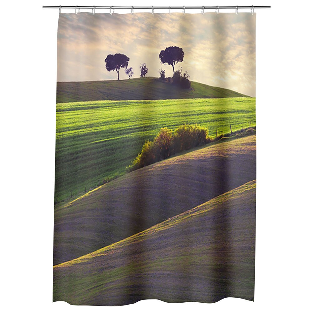 Perdea Dus, Cada, pentru Baie, Heartwork, Campiute, Model Multicolor, Decoratiuni Baie, 150 x 200 cm