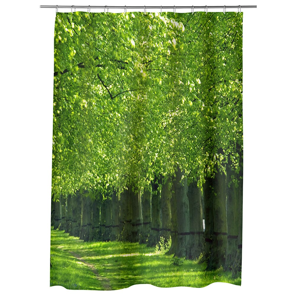 Perdea Dus, Cada, pentru Baie, Heartwork, Verde intens, Model Multicolor, Decoratiuni Baie, 150 x 200 cm
