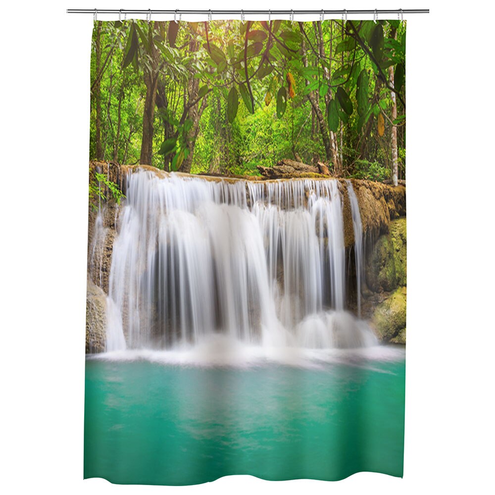Perdea Dus, Cada, pentru Baie, Heartwork, Cascada mica, Model Multicolor, Decoratiuni Baie, 150 x 200 cm