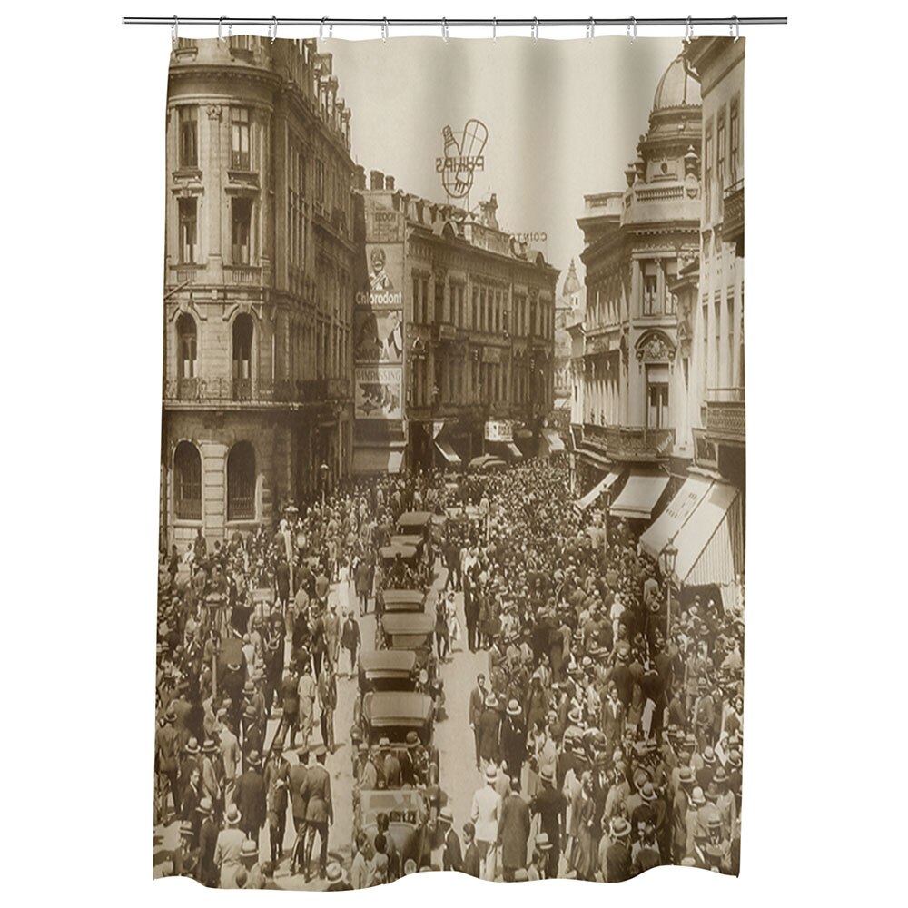 Perdea Dus, Cada, pentru Baie, Heartwork, Calea Victoriei Bucuresti, Model Multicolor, Decoratiuni Baie, 150 x 200 cm