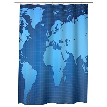 Perdea Dus, Cada, pentru Baie, Heartwork, Harta lumii albastra, Model Multicolor, Decoratiuni Baie, 150 x 200 cm Perdea Dus, Cada, pentru Baie, Heartwork, Harta lumii albastra, Model Multicolor, Decoratiuni Baie, 150 x 200 cm