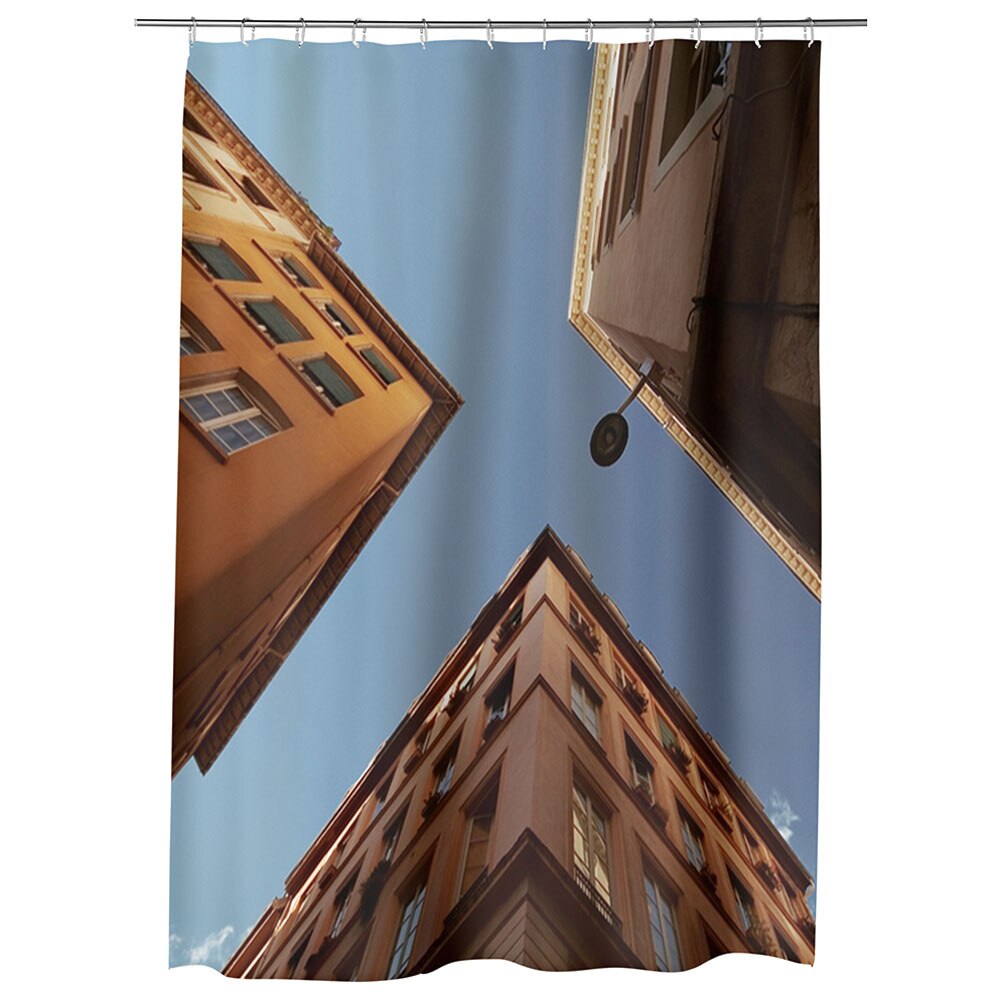 Perdea Dus, Cada, pentru Baie, Heartwork, In oras, Model Multicolor, Decoratiuni Baie, 150 x 200 cm