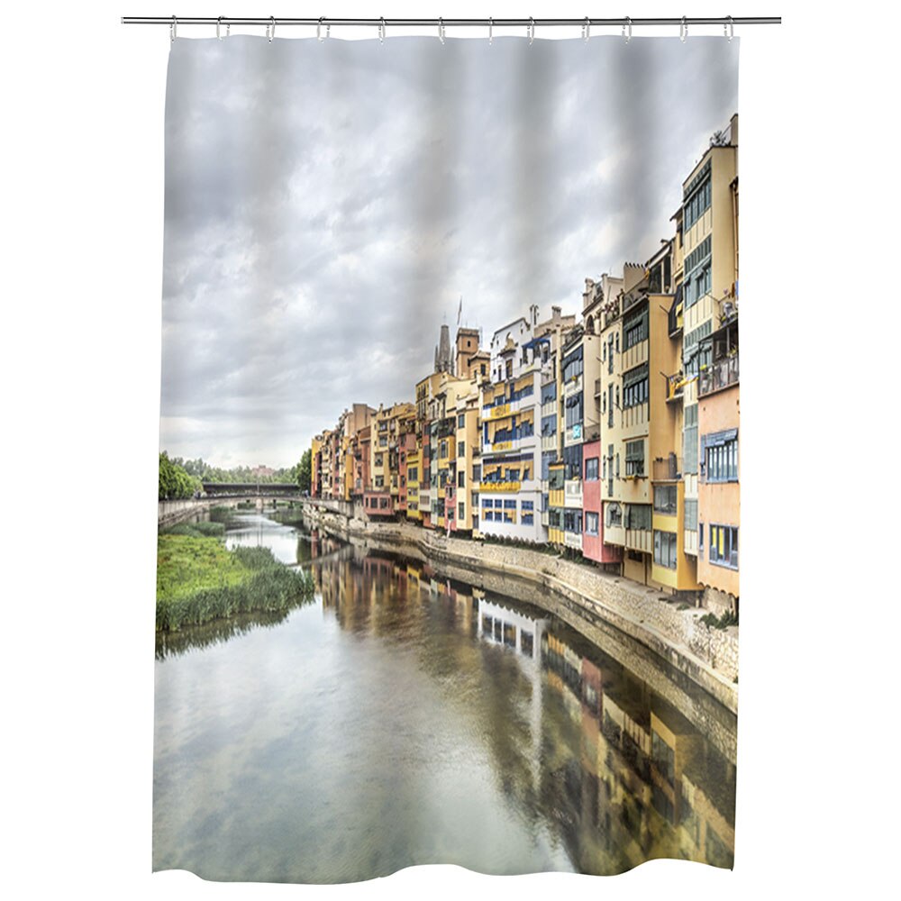 Perdea Dus, Cada, pentru Baie, Heartwork, Catalunia Spania, Model Multicolor, Decoratiuni Baie, 150 x 200 cm