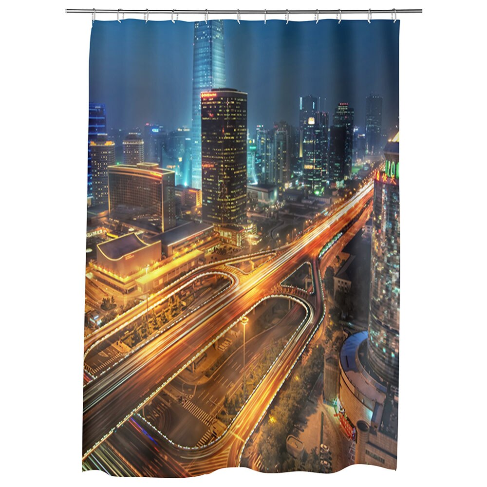Perdea Dus, Cada, pentru Baie, Heartwork, Beijing, Model Multicolor, Decoratiuni Baie, 150 x 200 cm