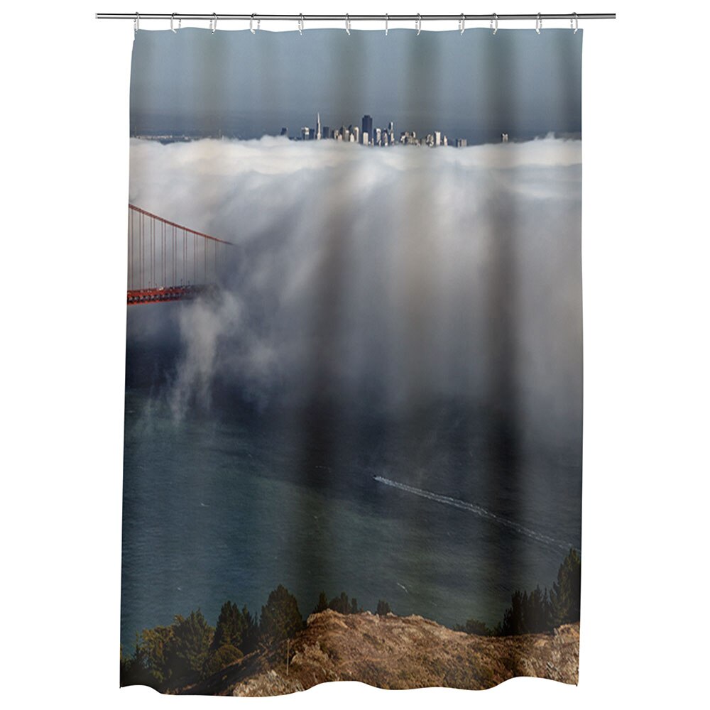 Perdea Dus, Cada, pentru Baie, Heartwork, Pod in nori, Model Multicolor, Decoratiuni Baie, 150 x 200 cm