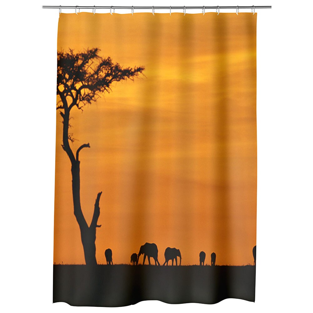 Perdea Dus, Cada, pentru Baie, Heartwork, Africa, Model Multicolor, Decoratiuni Baie, 150 x 200 cm