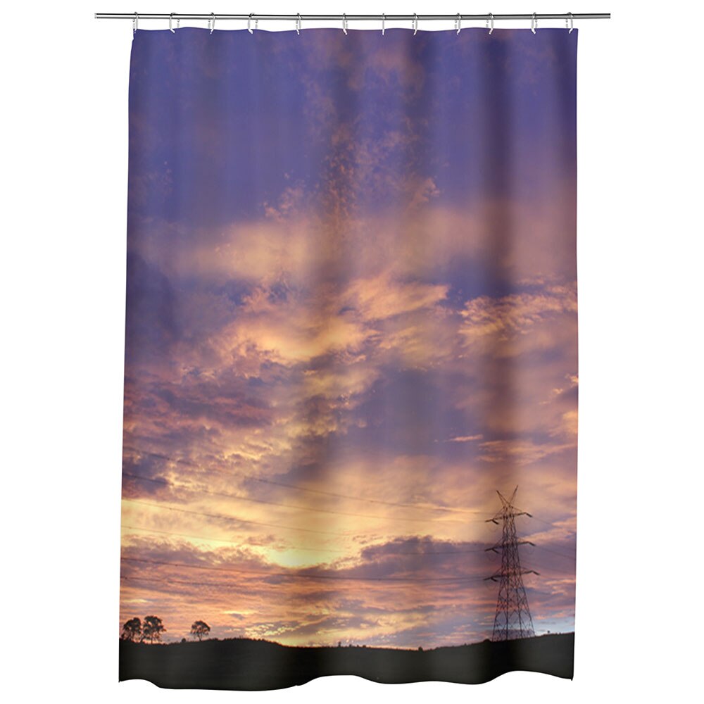 Perdea Dus, Cada, pentru Baie, Heartwork, Nori, Model Multicolor, Decoratiuni Baie, 150 x 200 cm