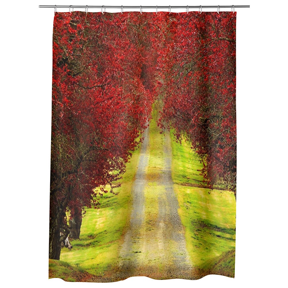 Perdea Dus, Cada, pentru Baie, Heartwork, Drum la vale, Model Multicolor, Decoratiuni Baie, 150 x 200 cm