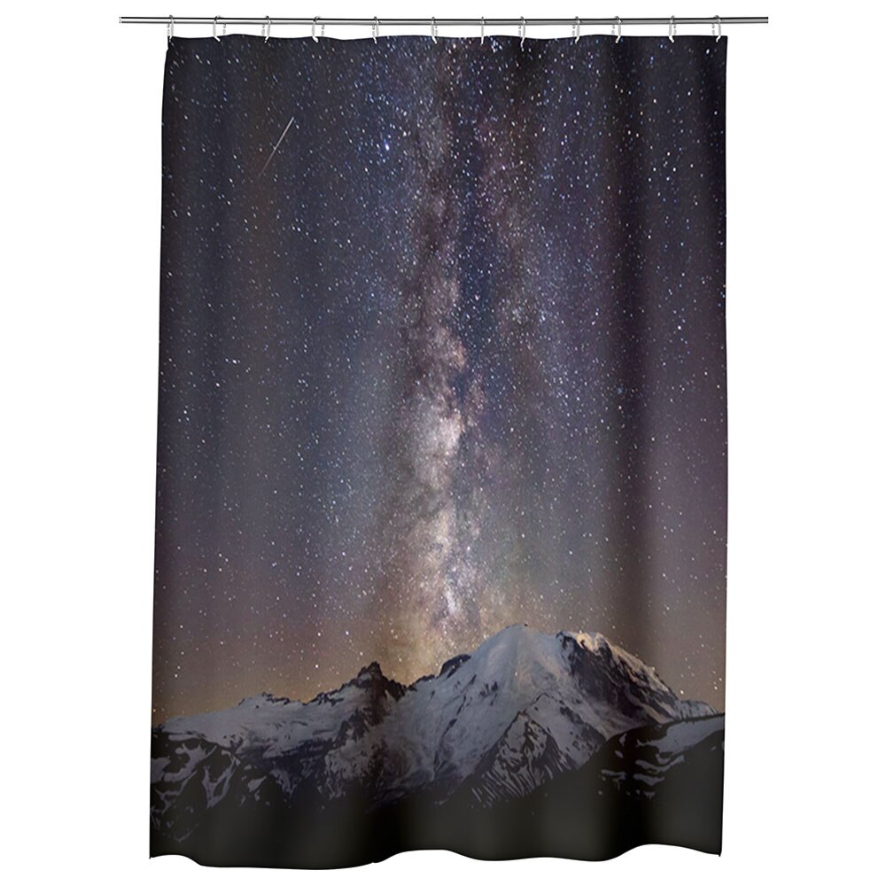 Perdea Dus, Cada, pentru Baie, Heartwork, Galaxie, Model Multicolor, Decoratiuni Baie, 150 x 200 cm