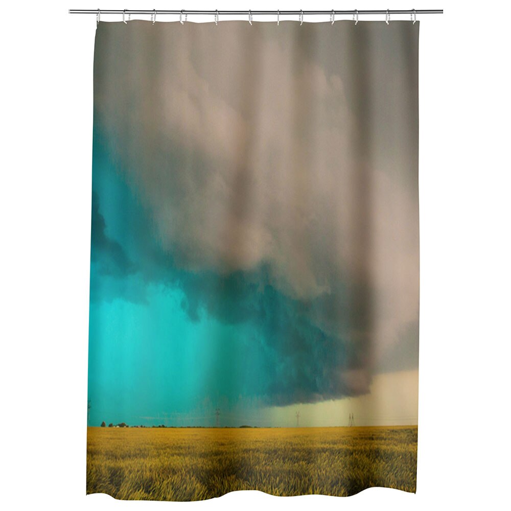 Perdea Dus, Cada, pentru Baie, Heartwork, Furtuna, Model Multicolor, Decoratiuni Baie, 150 x 200 cm