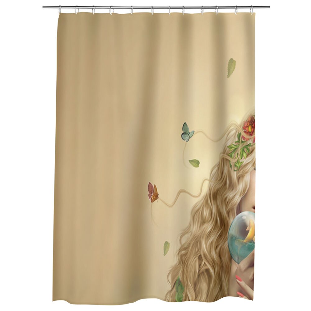 Perdea Dus, Cada, pentru Baie, Heartwork, Zeita primaverii, Model Multicolor, Decoratiuni Baie, 150 x 200 cm