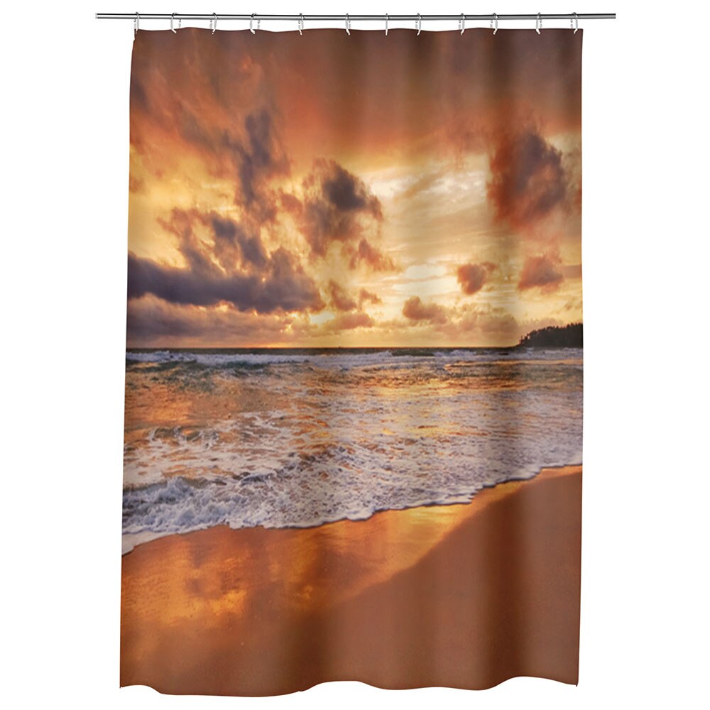 Perdea Dus, Cada, pentru Baie, Heartwork, Valuri, Model Multicolor, Decoratiuni Baie, 150 x 200 cm