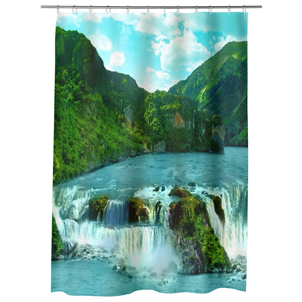Perdea Dus, Cada, pentru Baie, Heartwork, Cascade, Model Multicolor, Decoratiuni Baie, 150 x 200 cm