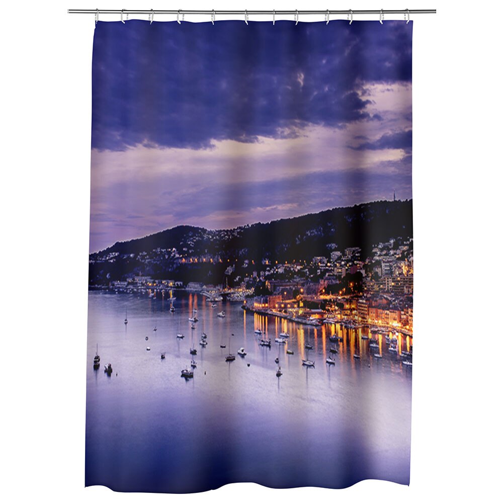 Perdea Dus, Cada, pentru Baie, Heartwork, Coasta de Azur Franta, Model Multicolor, Decoratiuni Baie, 150 x 200 cm