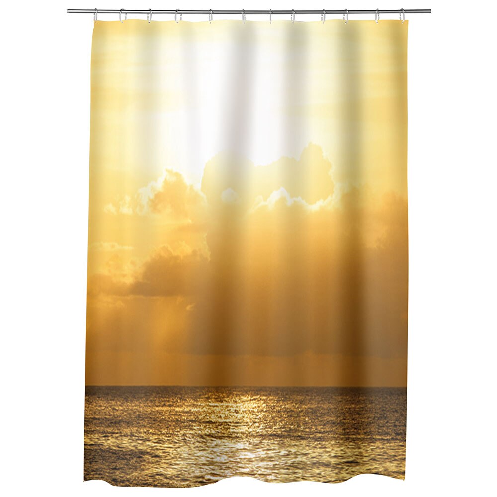 Perdea Dus, Cada, pentru Baie, Heartwork, Cer galben, Model Multicolor, Decoratiuni Baie, 150 x 200 cm