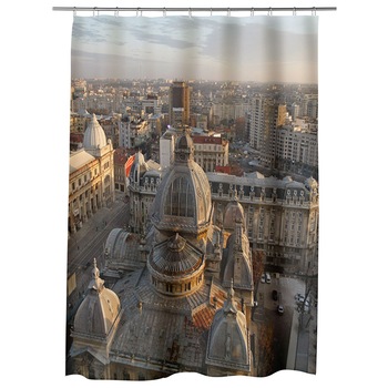 Perdea Dus, Cada, pentru Baie, Heartwork, Centrul Bucurestiului de sus, Model Multicolor, Decoratiuni Baie, 150 x 200 cm Perdea Dus, Cada, pentru Baie, Heartwork, Centrul Bucurestiului de sus, Model Multicolor, Decoratiuni Baie, 150 x 200 cm