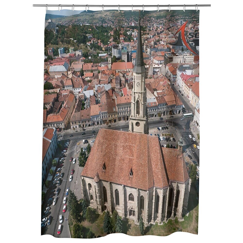 Perdea Dus, Cada, pentru Baie, Heartwork, In Cluj de sus, Model Multicolor, Decoratiuni Baie, 150 x 200 cm