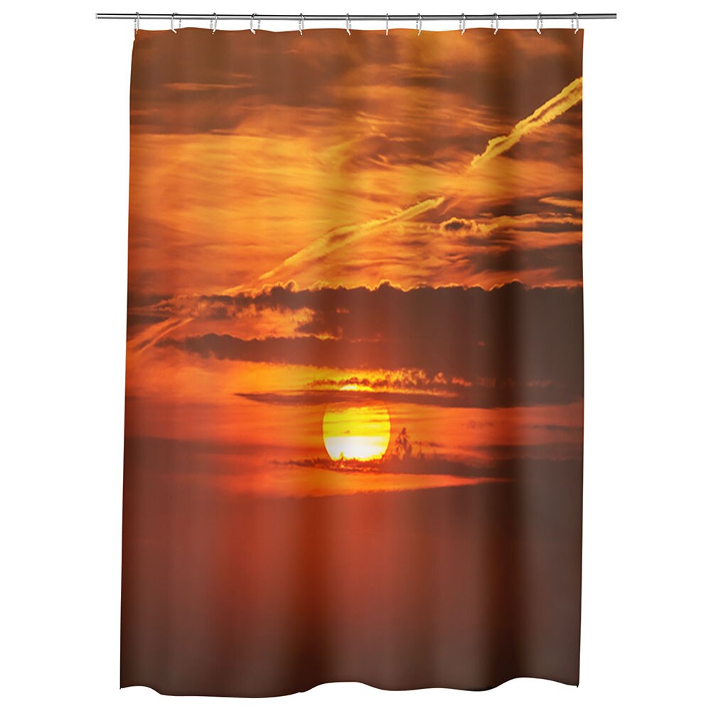 Perdea Dus, Cada, pentru Baie, Heartwork, Soare epuizat, Model Multicolor, Decoratiuni Baie, 150 x 200 cm