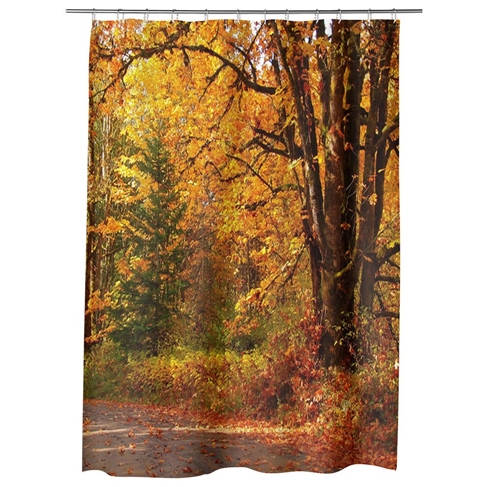 Perdea Dus, Cada, pentru Baie, Heartwork, Amestec de culori de toamna, Model Multicolor, Decoratiuni Baie, 150 x 200 cm