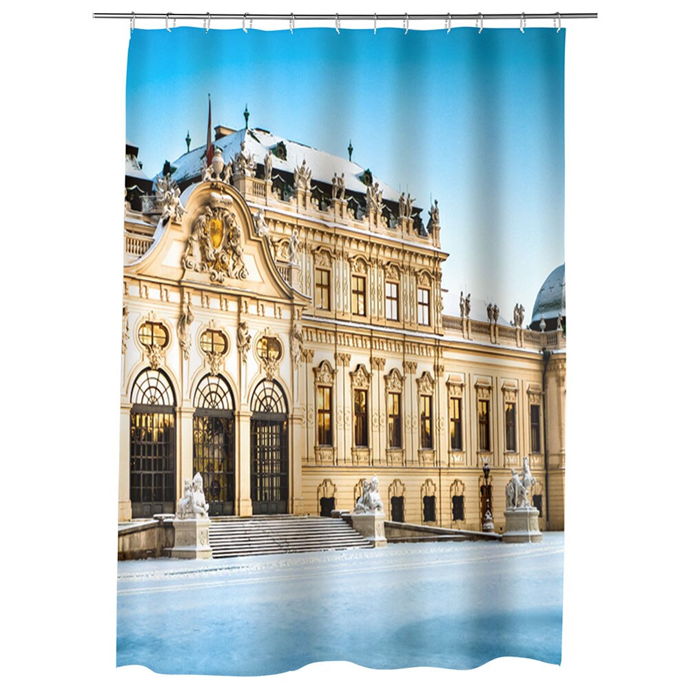 Perdea Dus, Cada, pentru Baie, Heartwork, Palatul Belvedere Viena Austria, Model Multicolor, Decoratiuni Baie, 150 x 200 cm