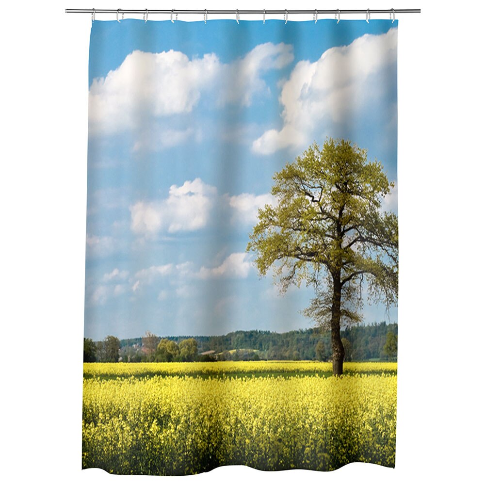 Perdea Dus, Cada, pentru Baie, Heartwork, Copac batran, Model Multicolor, Decoratiuni Baie, 150 x 200 cm