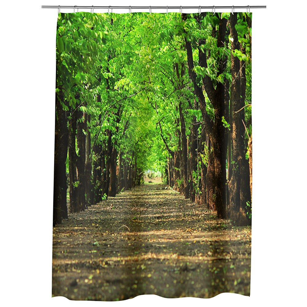 Perdea Dus, Cada, pentru Baie, Heartwork, Poteca in parc, Model Multicolor, Decoratiuni Baie, 150 x 200 cm