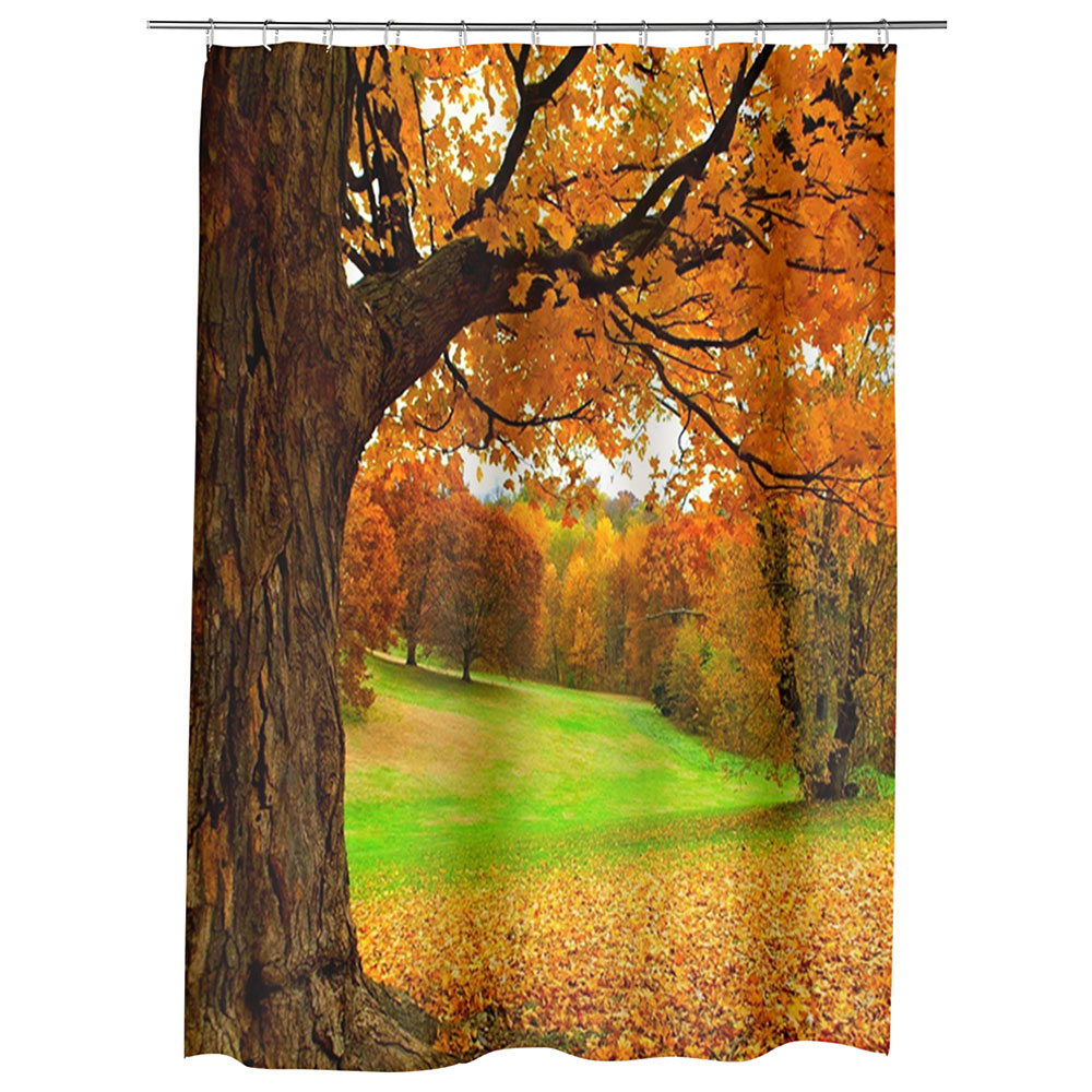 Perdea Dus, Cada, pentru Baie, Heartwork, Covor aramiu, Model Multicolor, Decoratiuni Baie, 150 x 200 cm