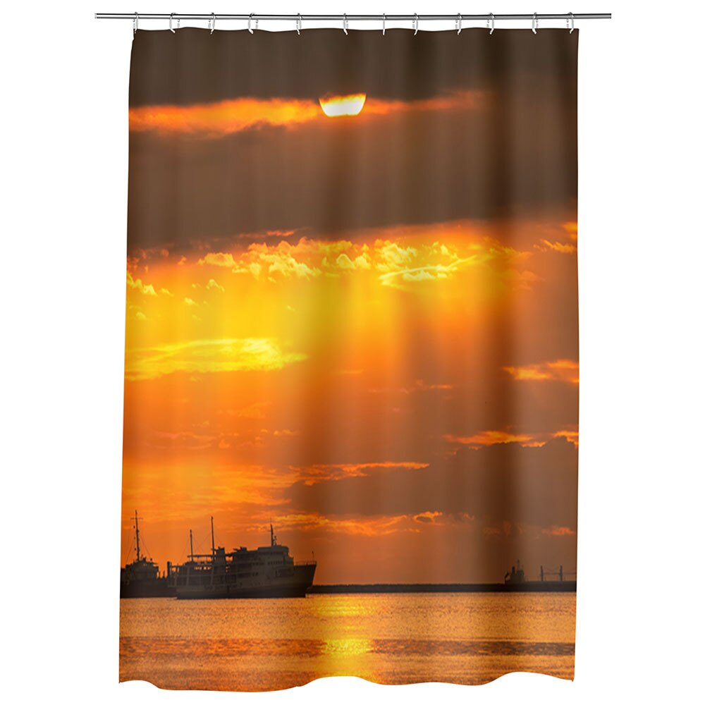Perdea Dus, Cada, pentru Baie, Heartwork, Vapoare, Model Multicolor, Decoratiuni Baie, 150 x 200 cm