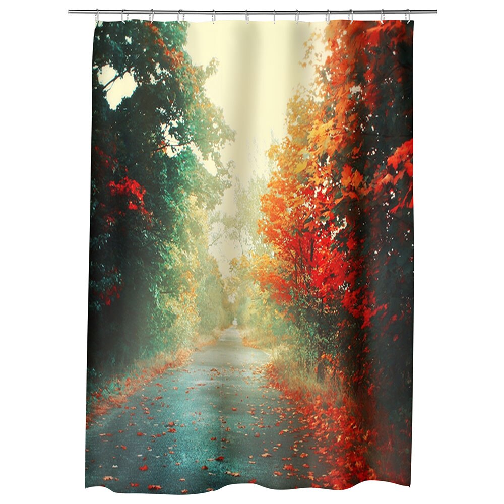 Perdea Dus, Cada, pentru Baie, Heartwork, Printre copaci, Model Multicolor, Decoratiuni Baie, 150 x 200 cm
