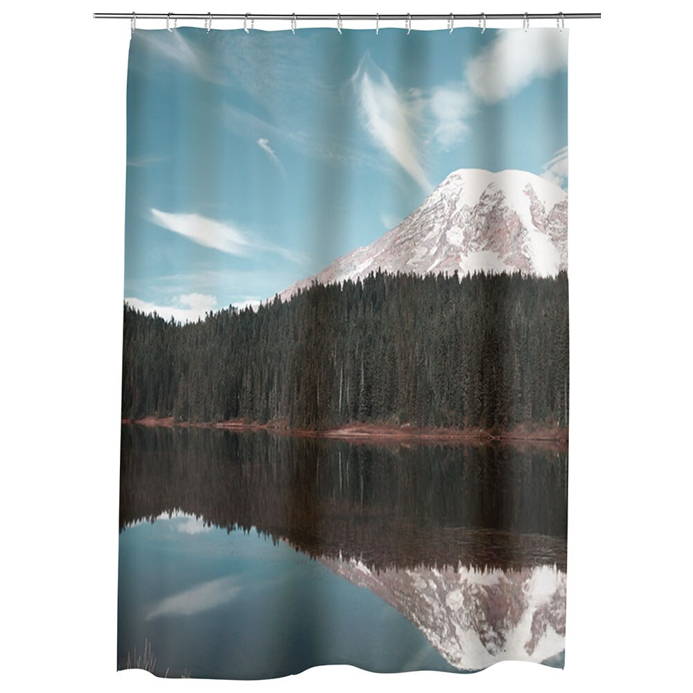 Perdea Dus, Cada, pentru Baie, Heartwork, Creasta de munte, Model Multicolor, Decoratiuni Baie, 150 x 200 cm