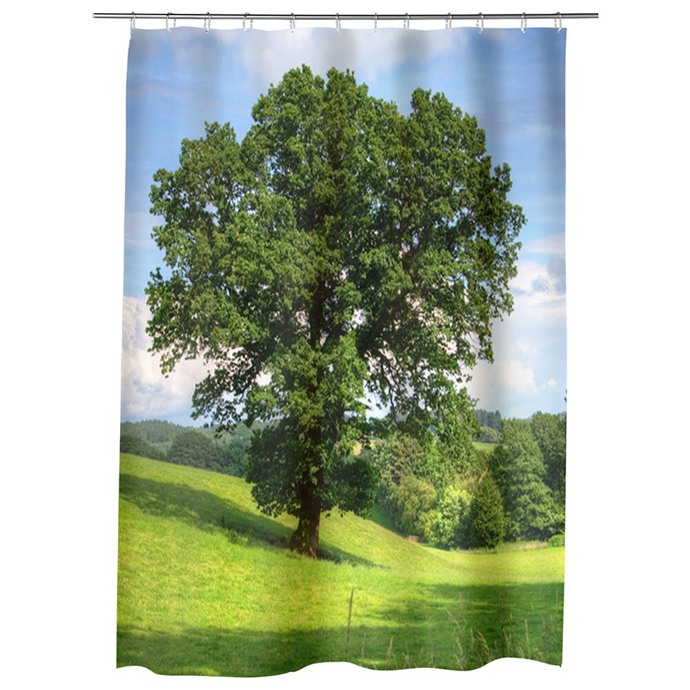 Perdea Dus, Cada, pentru Baie, Heartwork, Copac masiv, Model Multicolor, Decoratiuni Baie, 150 x 200 cm