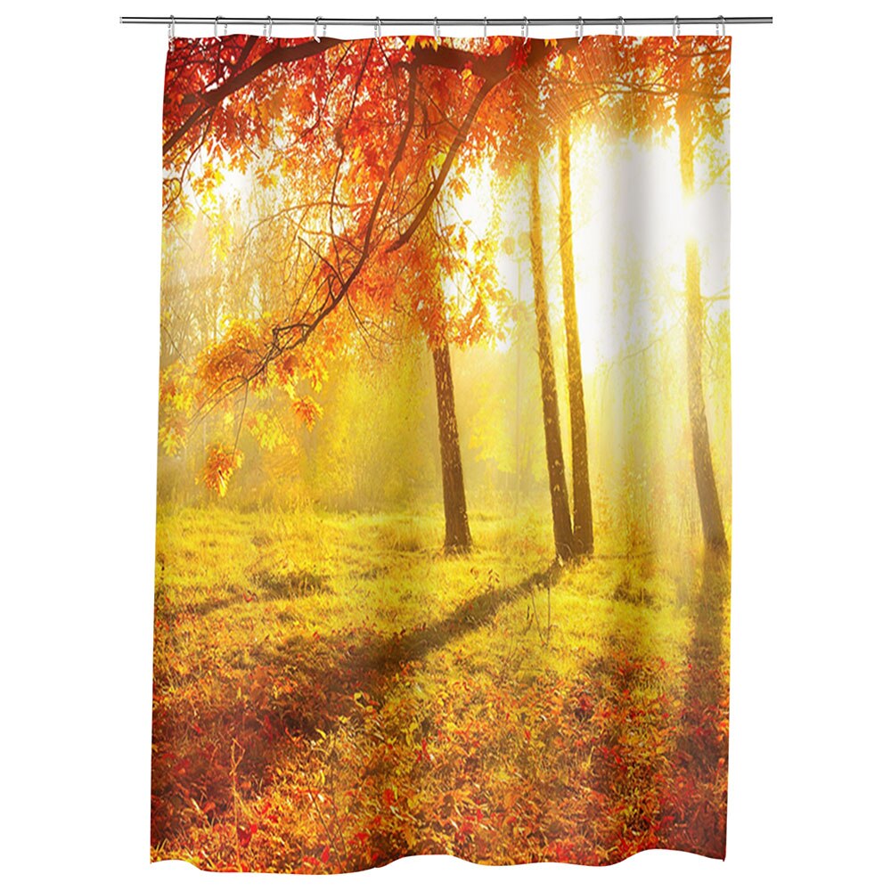 Perdea Dus, Cada, pentru Baie, Heartwork, Portocaliu aprins, Model Multicolor, Decoratiuni Baie, 150 x 200 cm